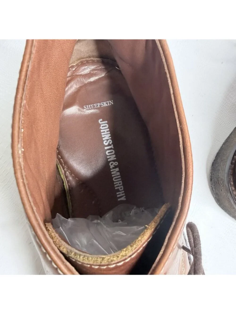 Johnston Murphy Copeland Chukka Boots Mens 9M Brown Sheepskin